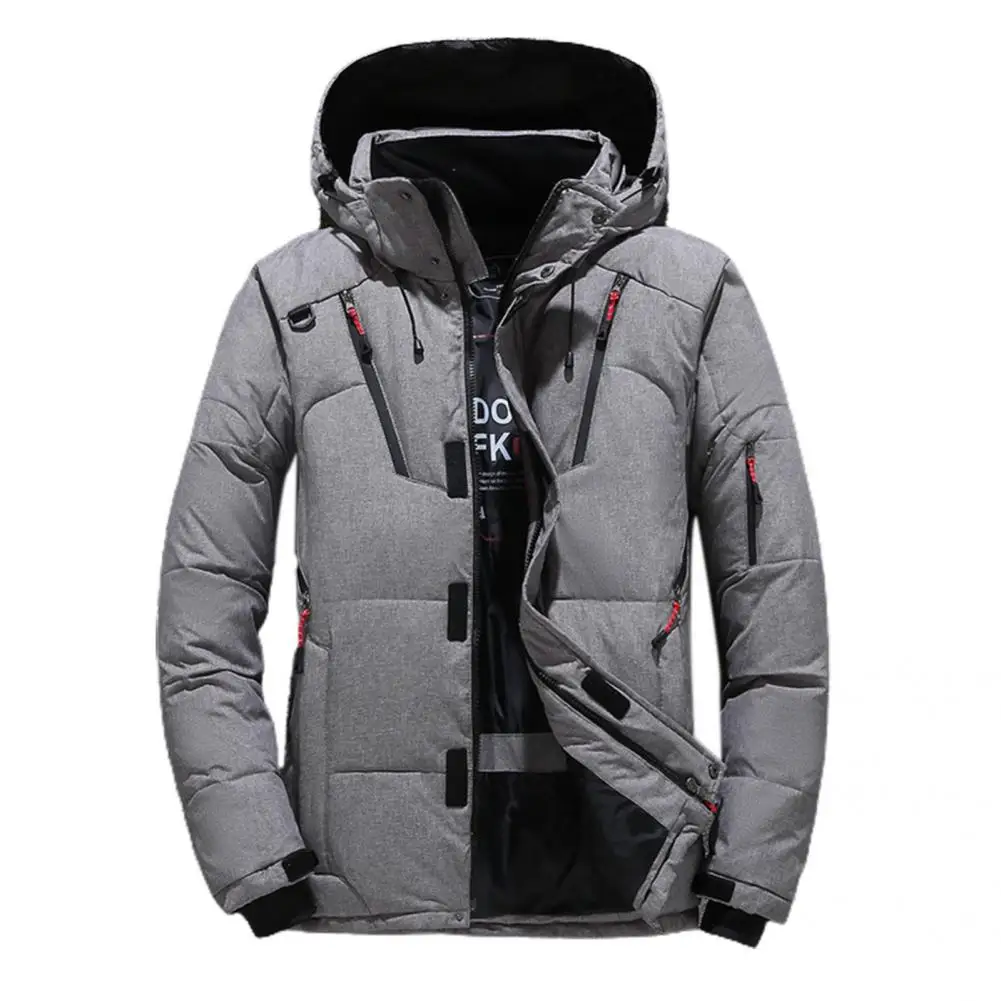 Coat Padded Detachable Hat Fastener Tape Soft Winter Down Coat   Winter Down Coat  for Home