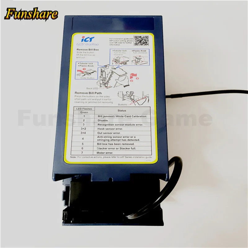 

Arcade Machine Fish Game Table Accessories ICT LX7 Bill Acceptor