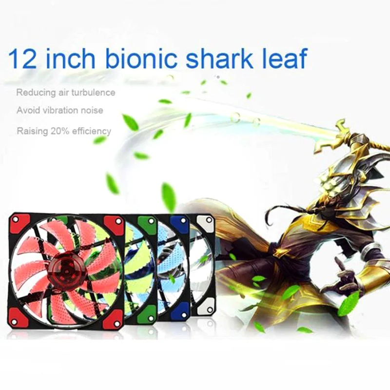 12cm Ultra Silent Case Fan Light Up 15 LEDs CPU Cooler Cooling for PC Computer FL | Компьютеры и офис