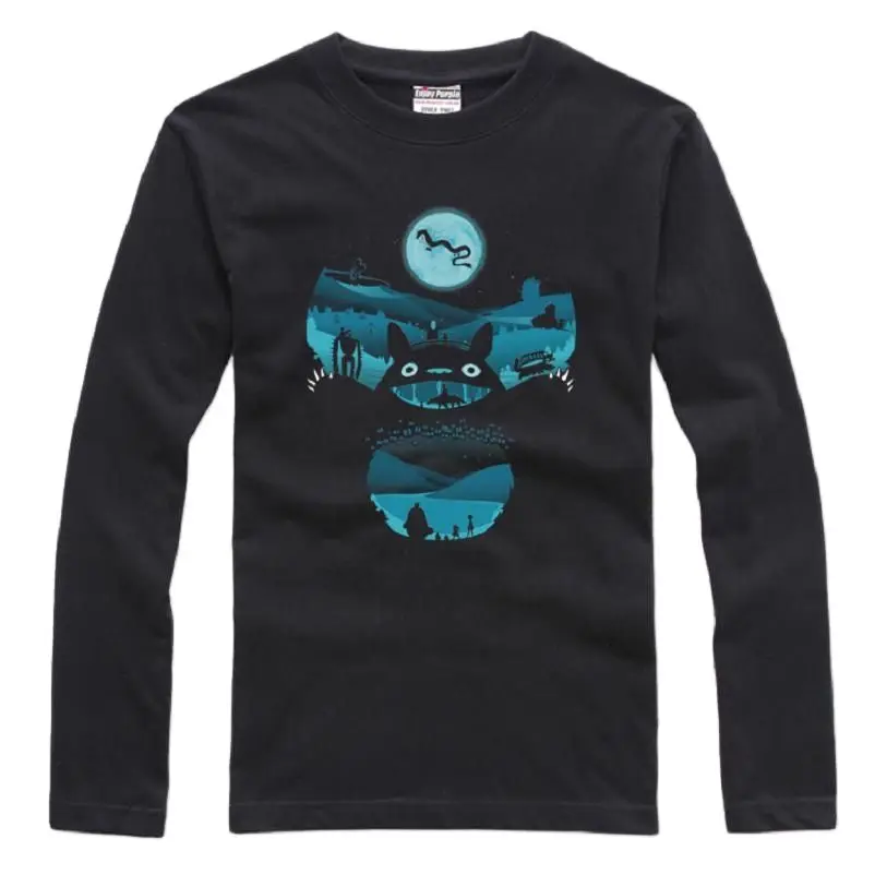 

Повседневная хлопковая свободная футболка High-Q унисекс My neighbor totoro, топ, футболка Tonari no Totoro, хлопковая футболка с коротким рукавом, футболка
