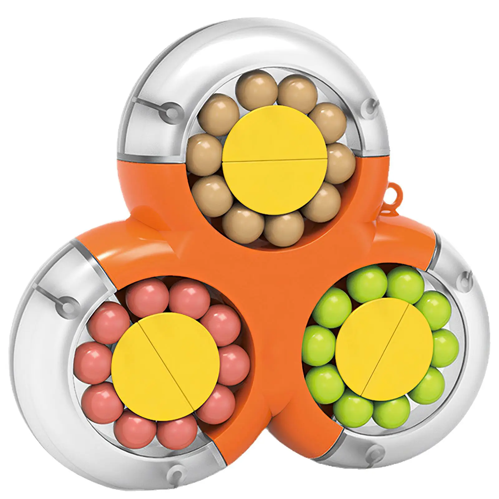 

Decompression Educational Toy Colorful Rotating Design Double-Sided Triangle Cube Rotating Magic Fingertips Unzip Cube Toy