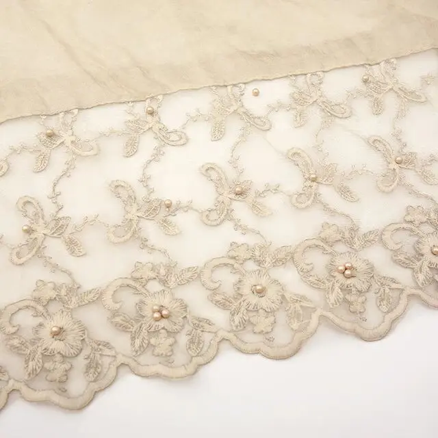 

R18 High quality embroidered lace pearl floral cotton scarf plain flower muslim women hijab lady headband women scarf/scarves