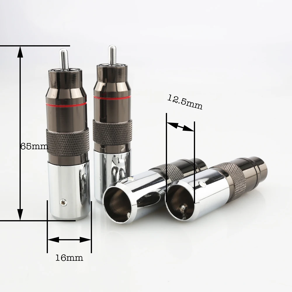 4 шт. Hi-End родиевое покрытие Audiocrast OR09R отпаять RCA терминал Hi-Fi поделки из латуни
