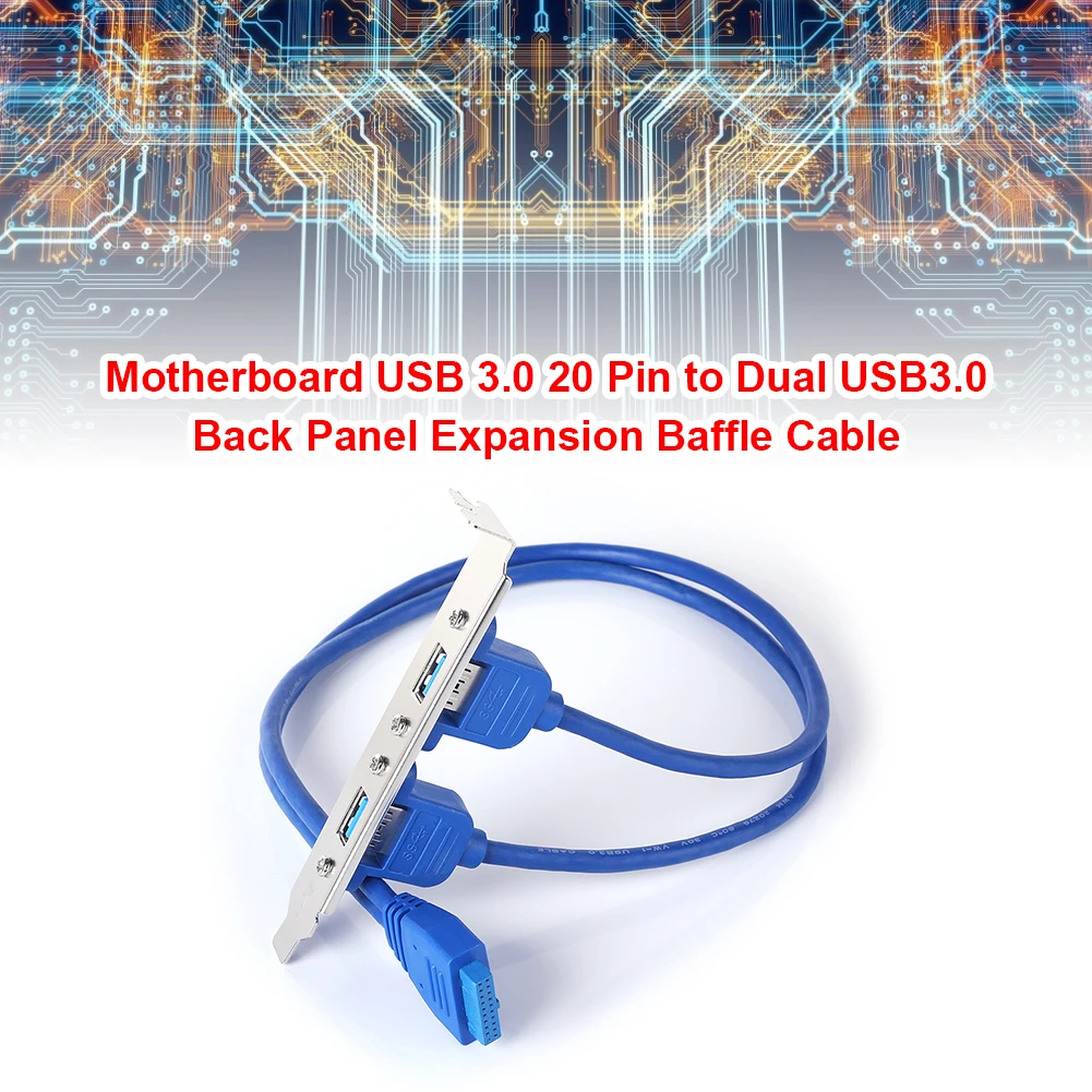 

Новый 20-контактный двойной USB 3,0 перегородка Удлинительный кабель-перегородка адаптер USB задняя панель расширительный кронштейн для ПК Комп...