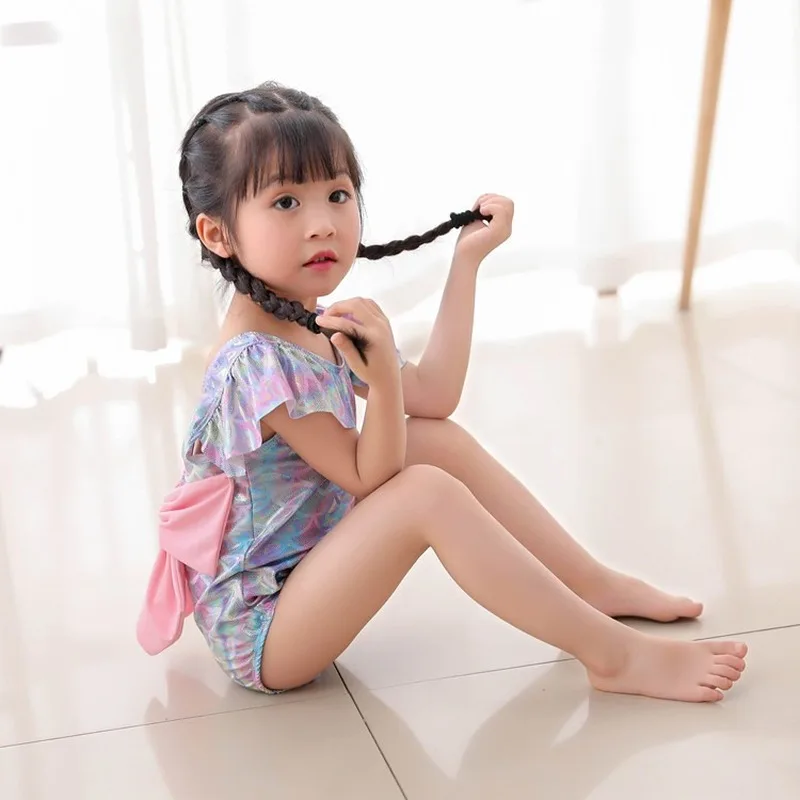 Исламские милые купальные костюмы для девочек детские цельные Kawaii пляжная