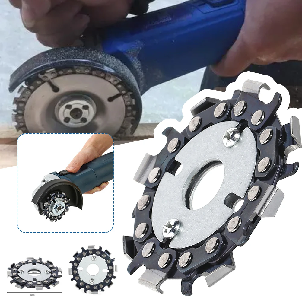 

Wood Carving Cutting Disc For Angle Grinder Woodworking Chain Plate Arving Disc Angle Grinding 16mm 2.5 Inch Heavy Duty 2-in-1