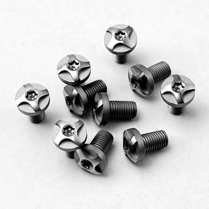 

TOtrait Customized 4Pieces 1911 Grips Screws Stainless Steel CNC T8 Plum Screw 1911 Roasting Grip Nail CNCT81911