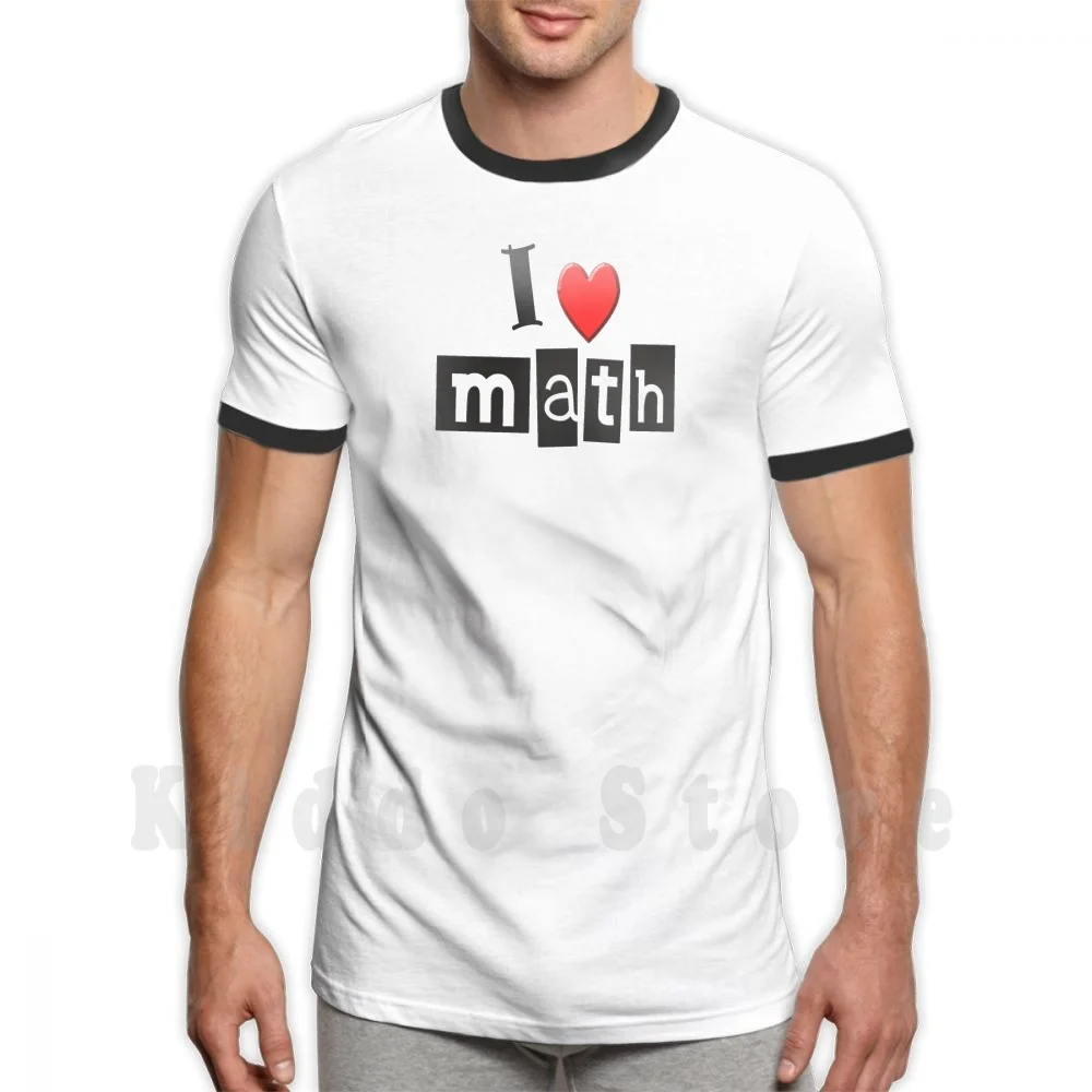 

Мужская хлопковая футболка с принтом «I Love математика»