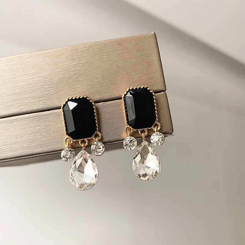 Квадратные Висячие водяные серьги новые корейские ТВ звезды элегантные