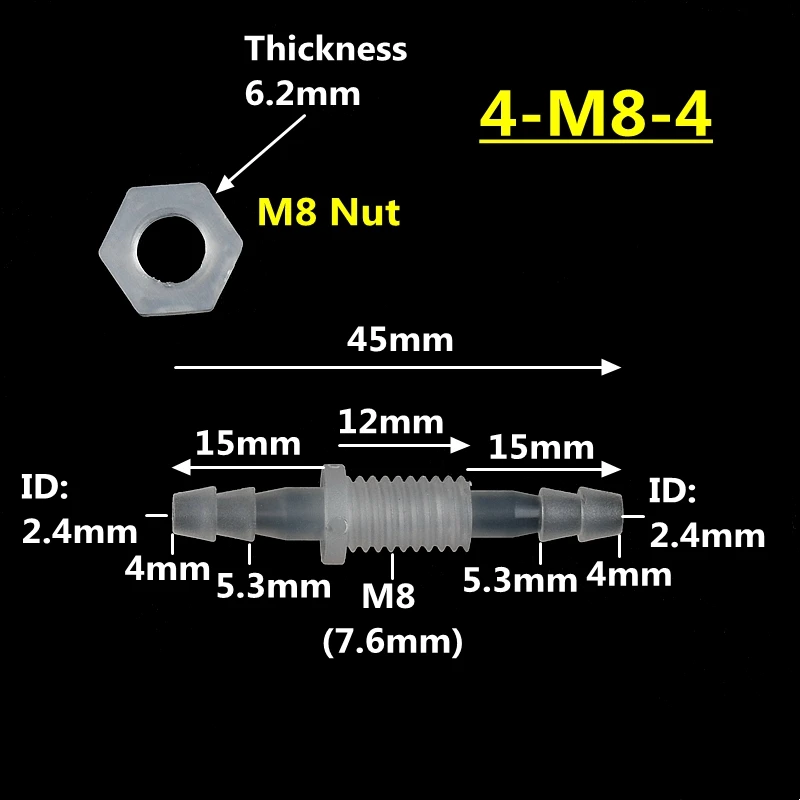 Соединители для садового водопровода SHSMFC, прозрачные, пластик