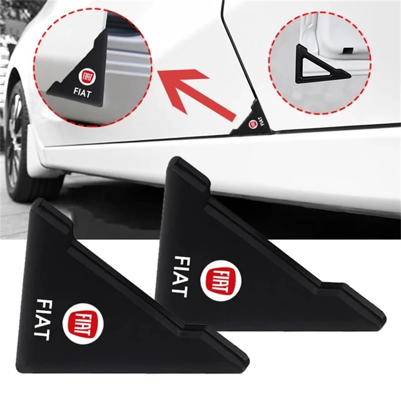 

2PCS/Set Car Door Corner Cover Bumper Protector Anti-Scratch Sticker For Fiat Panda Bravo Punto Linea Croma 500 59 Accessories