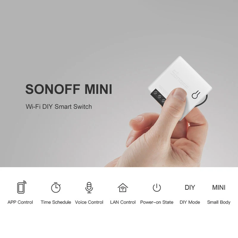 SONOFF MINI - Two Way Smart WiFi DIY переключатель вкл/выкл LAN управление смарт-сцены голосовое