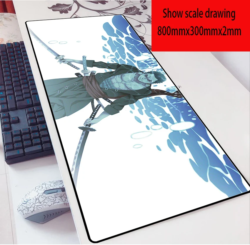 one piece anime large lock edge mouse pad computer mousepad 80x30cm gaming padmouse gamer laptop keyboard mouse mats dropship free global shipping