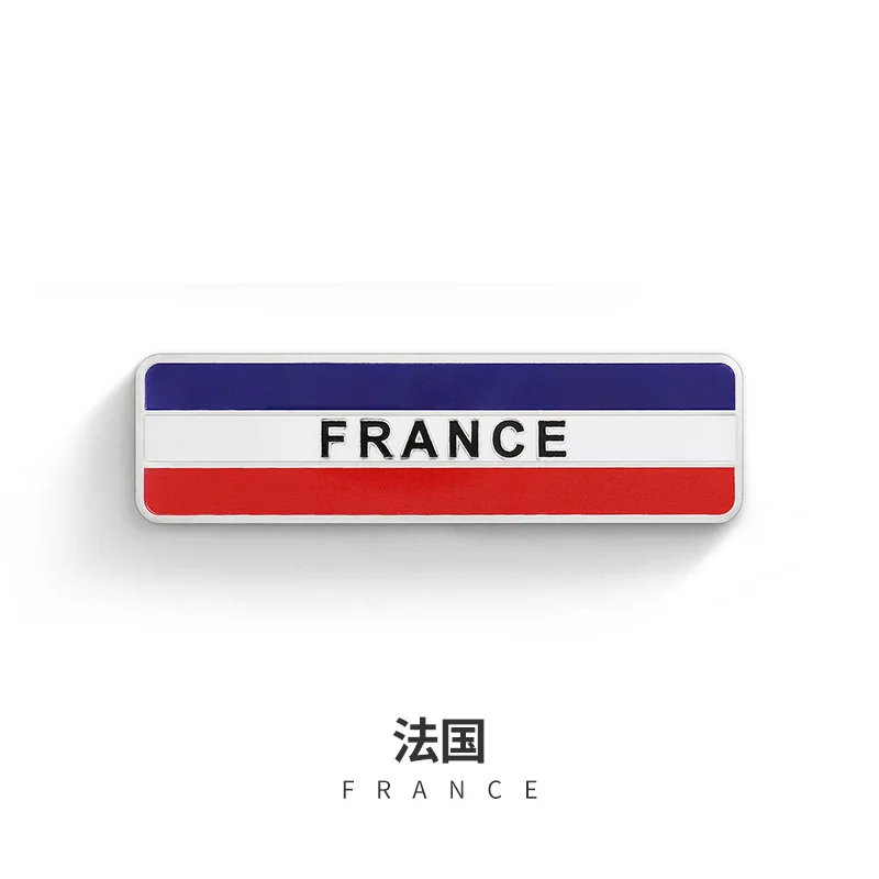 France Квадратный флаг этикетка-эмблема индонезийский Корея Малайзия Турция Украина Греция Франция Россия Великобритания США Германия Япония Канада м стикер автомобиля - Цвет: France