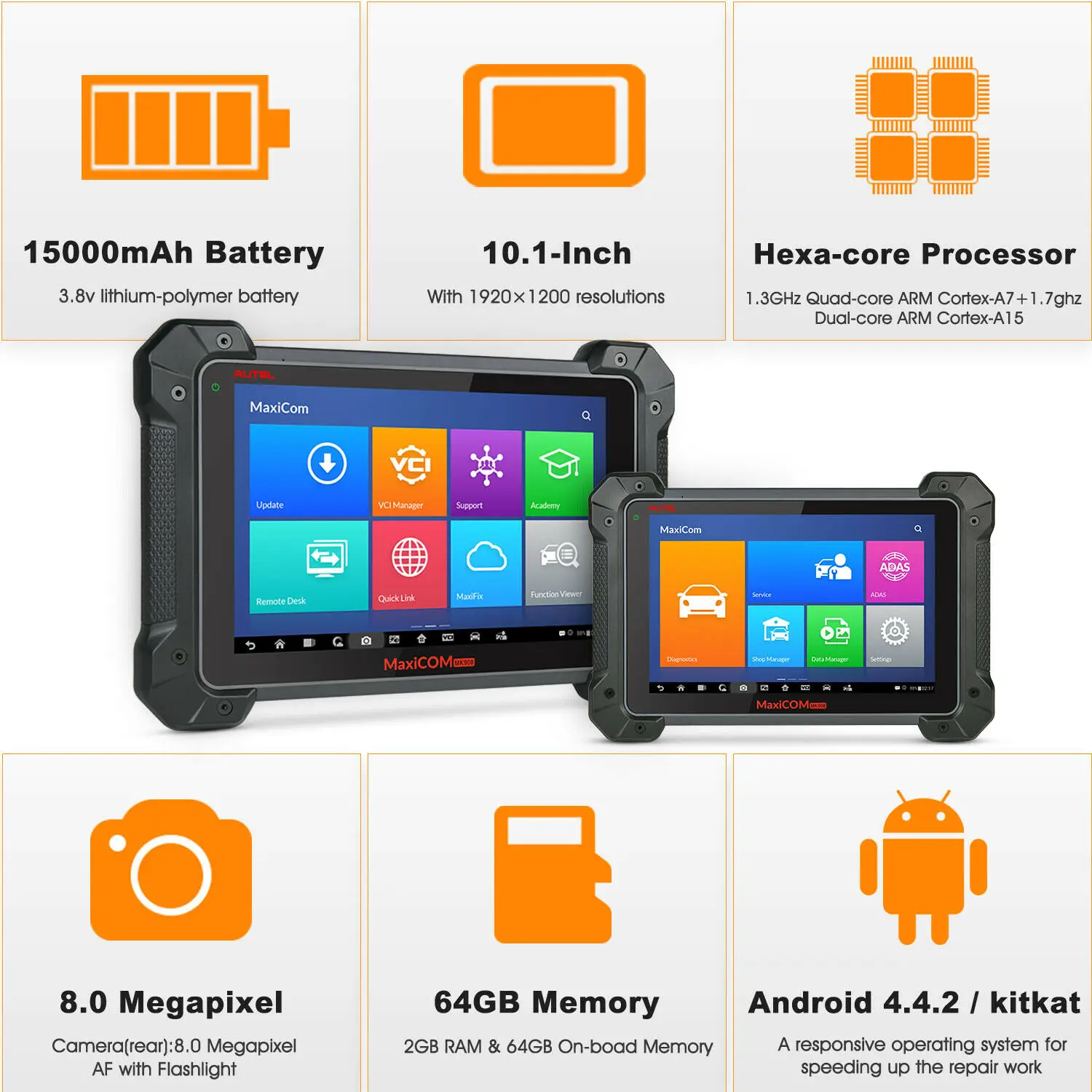 Autel MaxiCOM MK908 диагностические инструменты Obd2 сканер ADAS Диагностика автомобиля IMMO