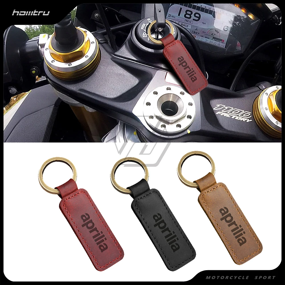 

Motorcycle Cowhide Keychain Case for APRILIA GPR150 RS RS4 RSV4 Tuono V4 Key