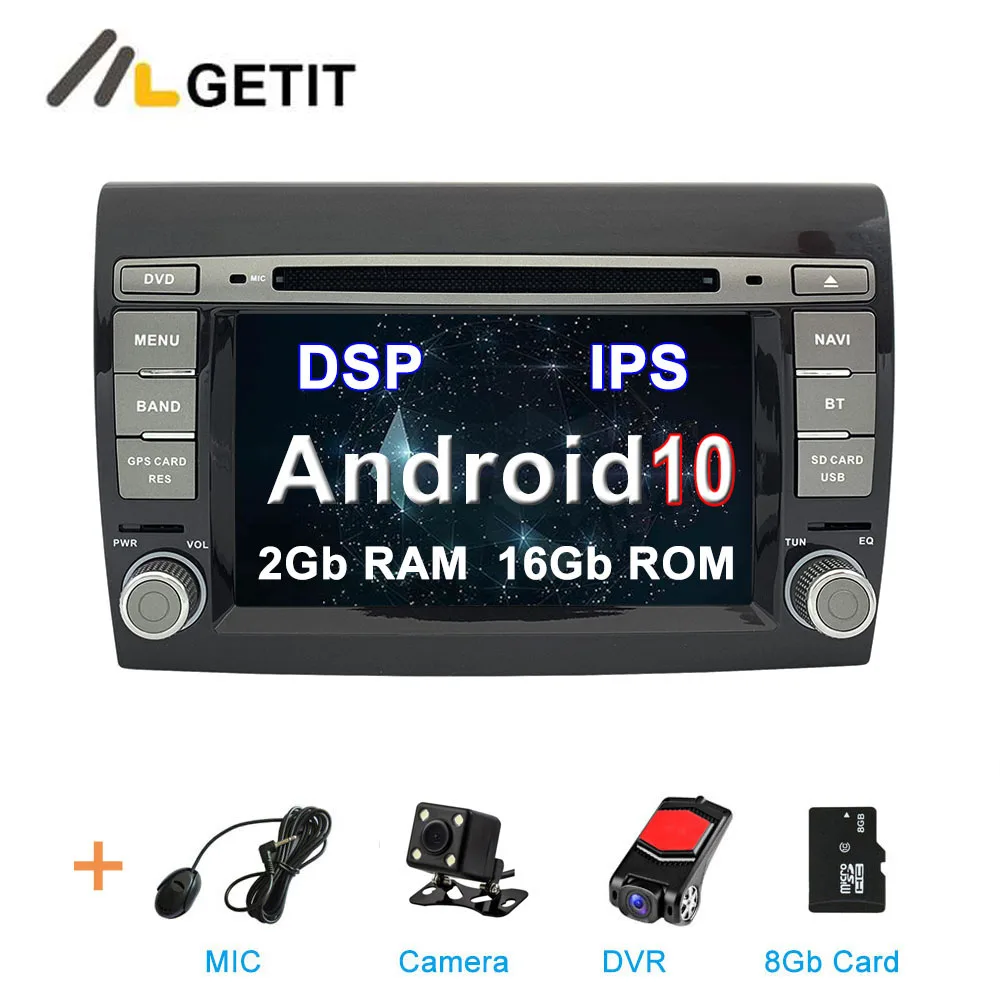 2G - CAMERA-DVR-SD DSP ips Android 10 автомобильный DVD мультимедийный плеер для Fiat Bravo 2007-2012 автомобильный Радио Стерео gps навигация - Цвет: 2G - CAMERA-DVR-SD