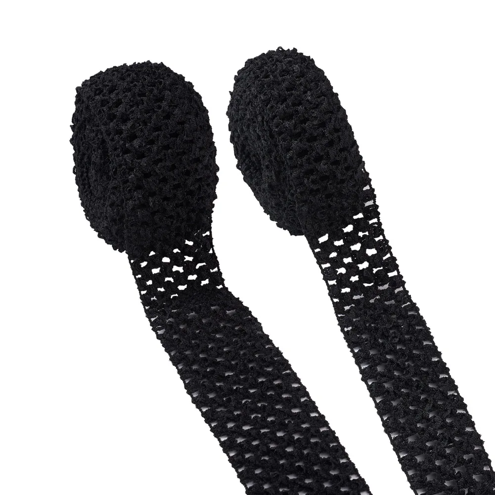 

2rolls/Set Hollow Out Polyester Elastic Ribbon For Gift Packing Hair Band Making DIY Crafts Handmade Accessories about 5m/Roll