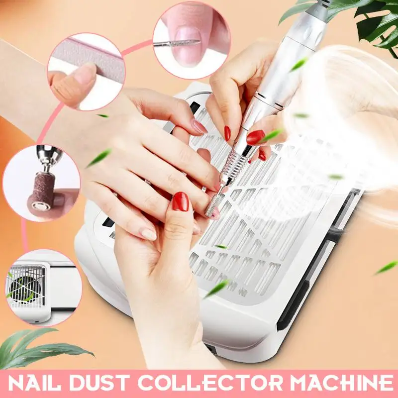 

Nail Dust Collector 80W Strong Power Nail Fan Art Salon Equipment Suction Dust Collector Machine Vacuum Cleaner Fan