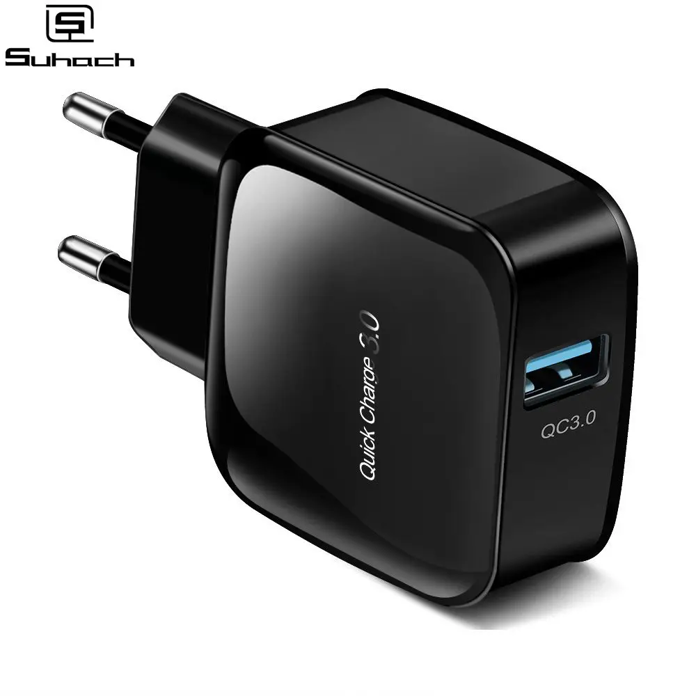 Сетевое зарядное устройство Suhach QC 3 0 USB для iPhone 6 7 8 X Xs MAX XR iPad Mini 4 5 Samsung S8 S9 HTC быстрая