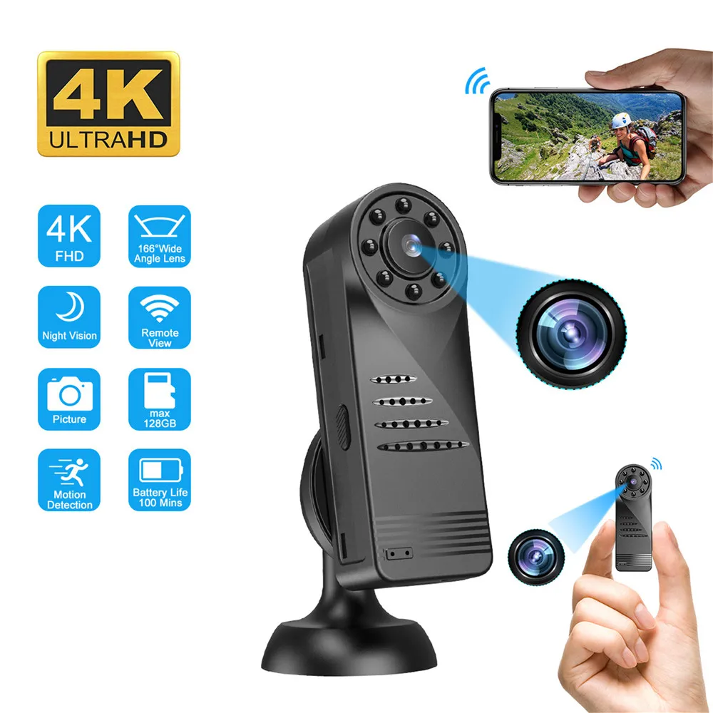 wifi camcorder D5 WIFI Mini Camera HD Small DV Camcorder Portable Outdoor Cam Portable Wifi HD Full 4K Micro Portable Body Camera best cheap camcorder