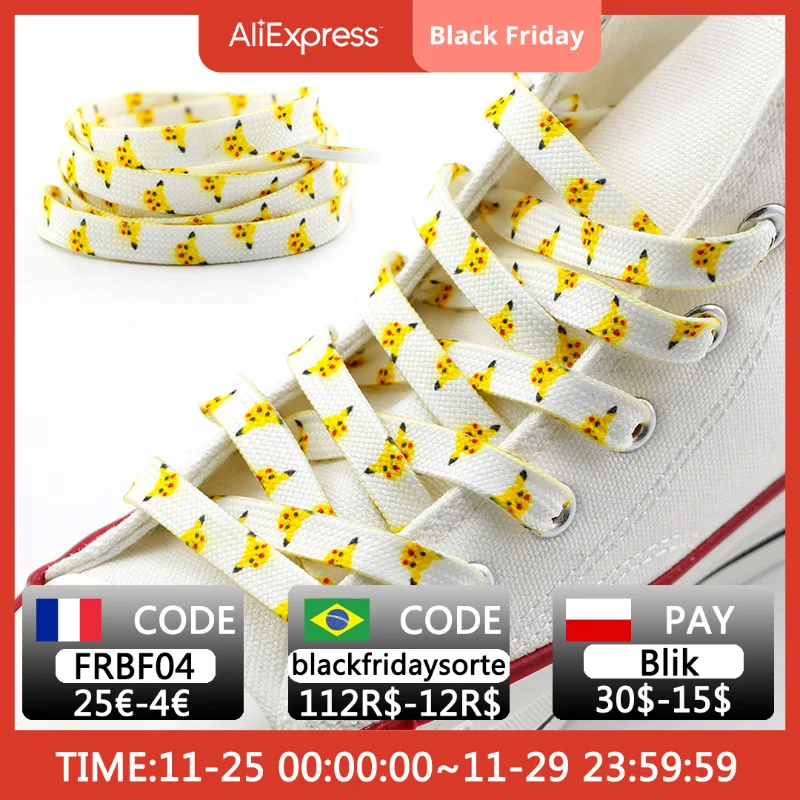 

Pokémon Cartoon Shoe Laces Pikachu Jenny Tortoise Colored Shoe Lace Charm Kids Casual Shoes Decoration Adult Shoe Accessories