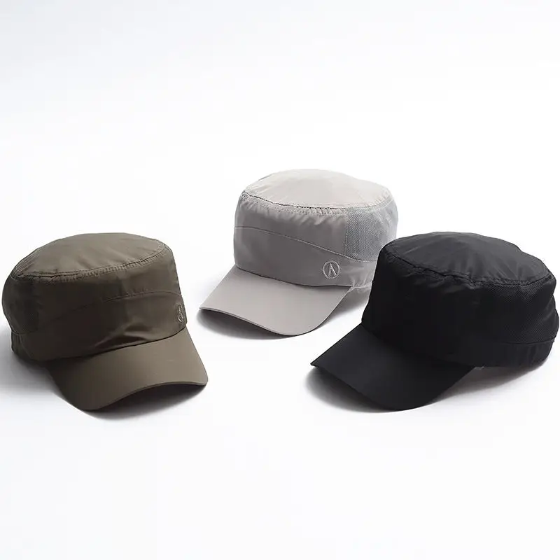 

Hat Male Summer Military Cap Breathable Thin Summer Sun Caps Outdoor Casual Fashion Flat Hat Fishing Speed Hats gorras hombre