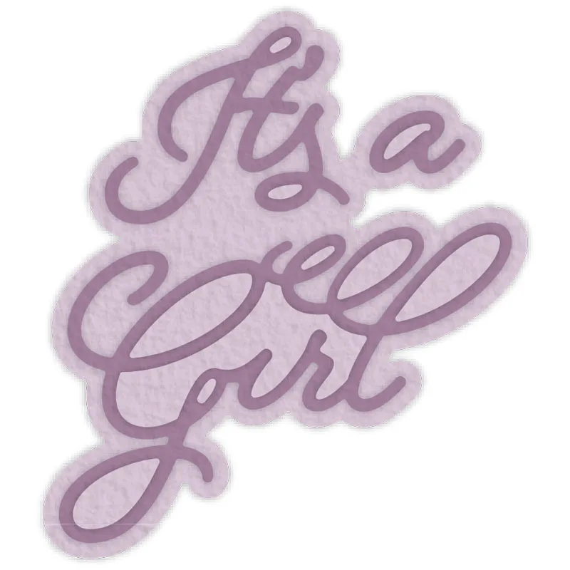 Альбом для скрапбукинга It's A девушка художественные надписи металлические