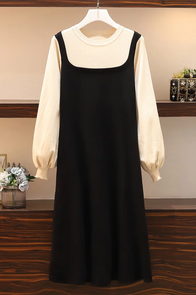 

The New Korean Version Of The Fall Dress Of 2019 Is A Large, Slim And Slim Knitted Sweater Dress.