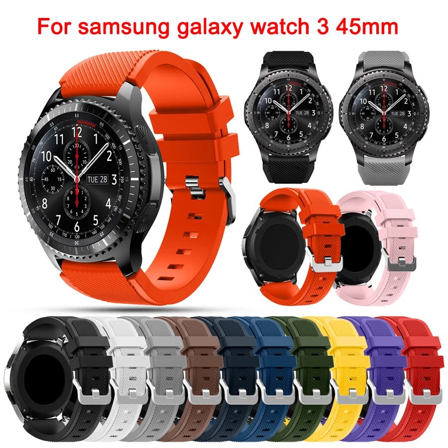 

22mm Silicone Band for Samsung Galaxy Watch 46mm strap Galaxy watch 3 45mm Gear s3 bracelet Huawei watch GT2 46MM GT2 Pro straps