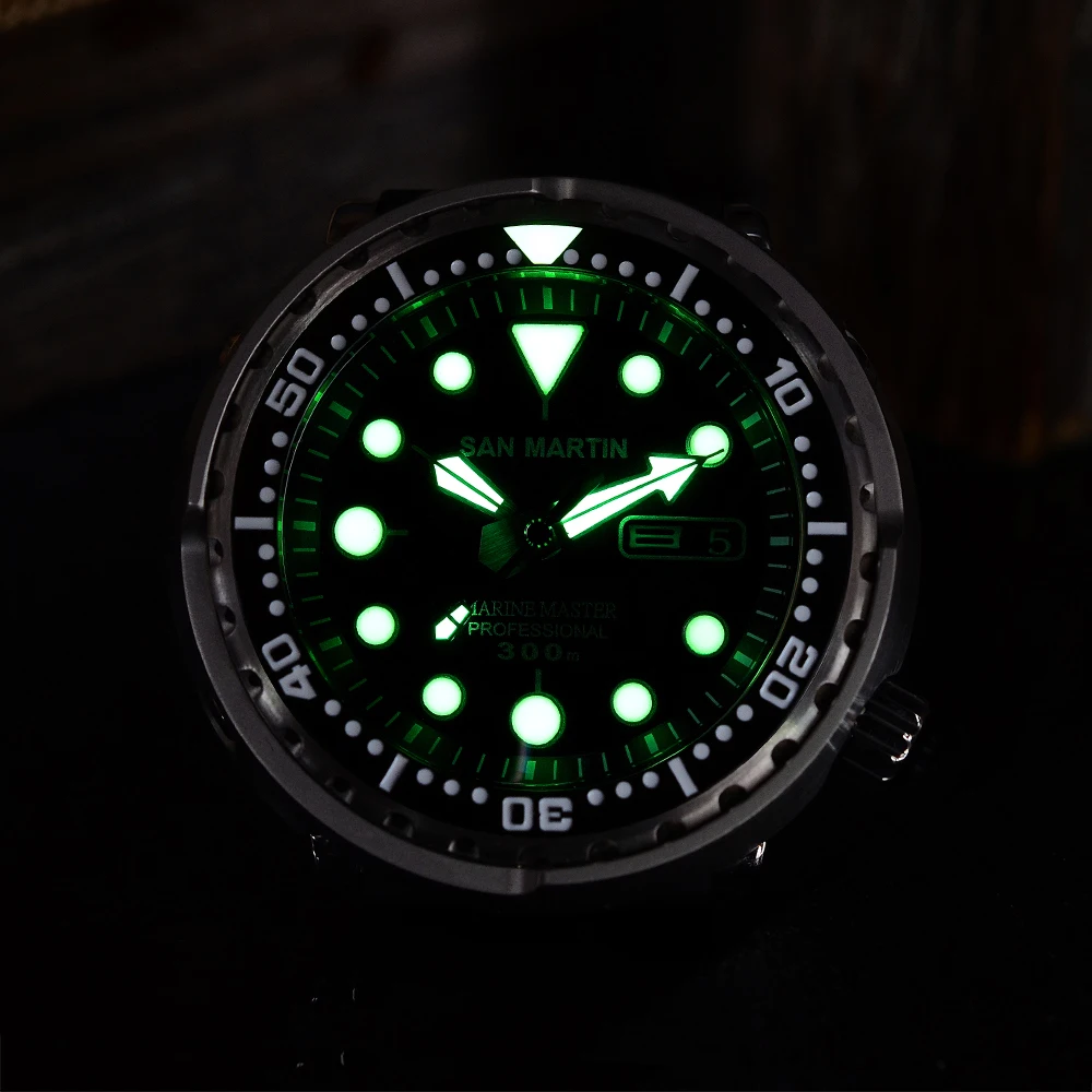 

San Martin Tuna Diver Watch Stainless Steel Sapphire NH35A Men Automatic Watch Ceramic Bezel Luminous Mechanical Watch