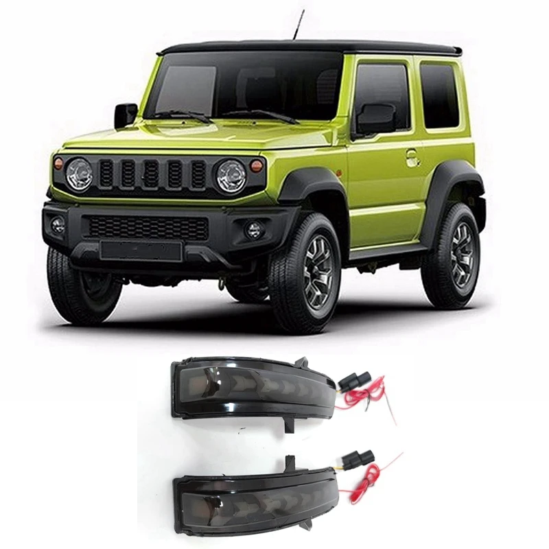 

Car Turn Signal Rear View Mirror Cover LED Side Mirror Streamer Turn Signal Running for 2019-2020 Suzuki Jimny
