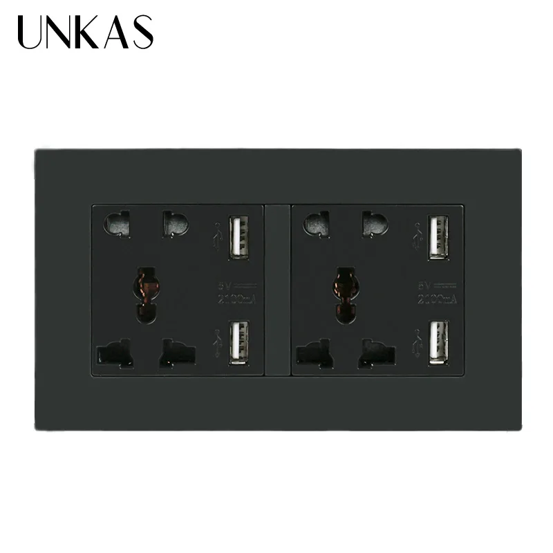 Универсальная Розетка с 5 отверстиями 4 USB-порта | Обустройство дома