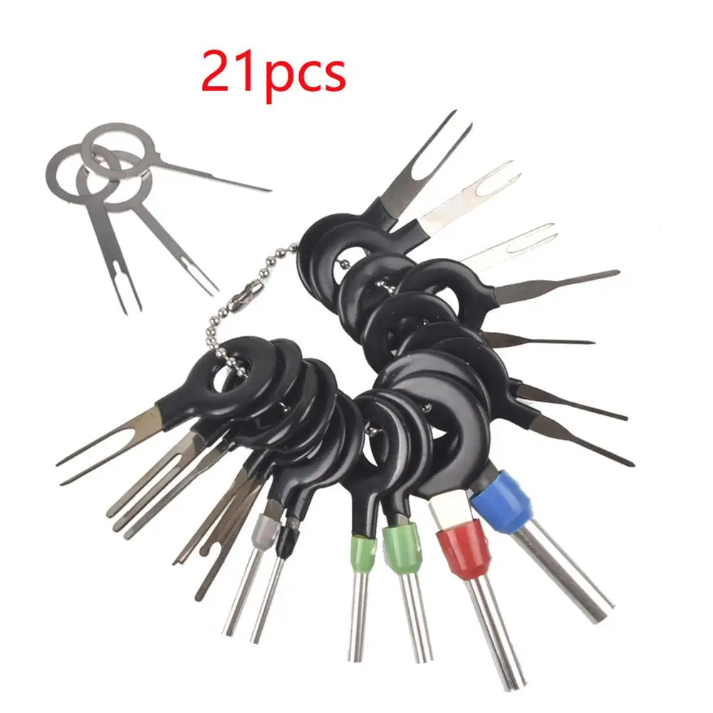 

Wire Terminal Removal Tool Stainless Steel Harness Connection Picking Tool Car Electrical Wiring Crimp Connector Pin Extractor K