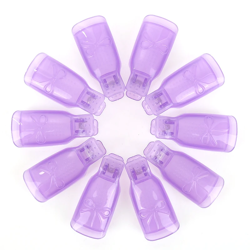 10 шт. Пластик лак искусство впитывающийся для Кепки зажимы средство снятия УФ