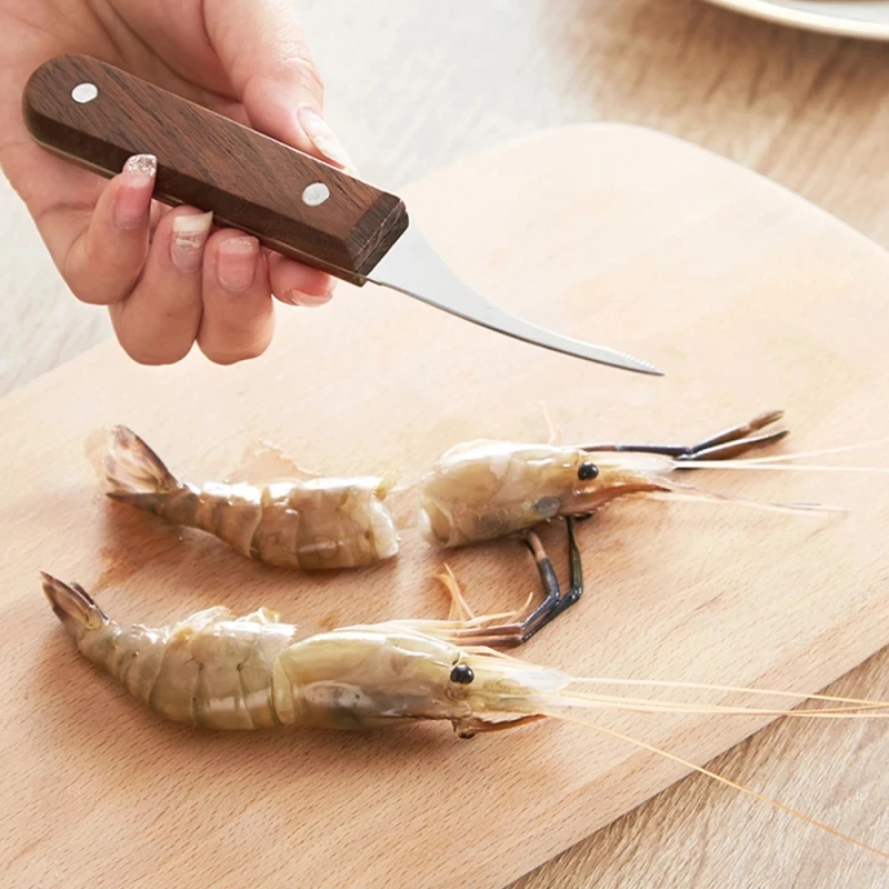 

Stainless Steel Shrimp Line Knife Lobster Fish Cleaning Shrimp Intestines Cutting Knife Peeler Practical Seafood Tool