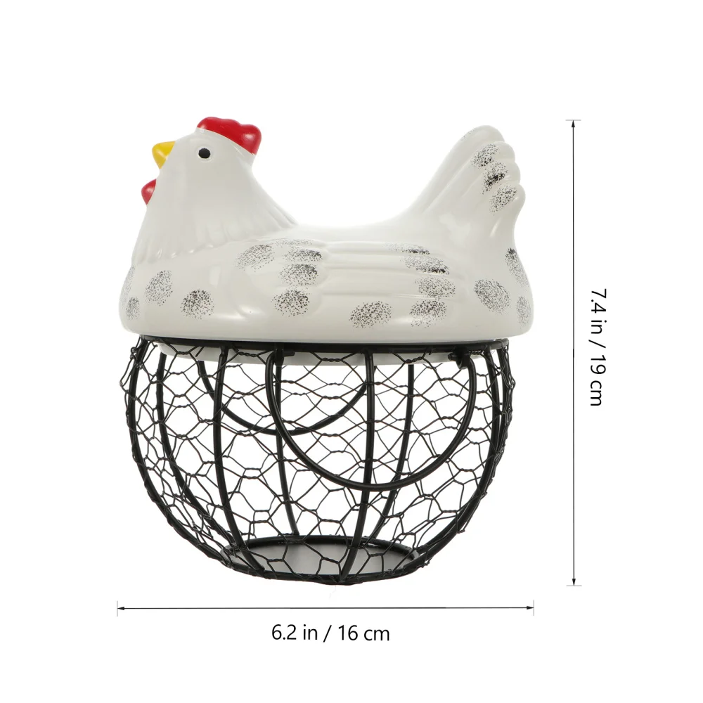 

1pc Chicken Shape Snack Basket Egg Holder Home Storage Basket Storage Holder