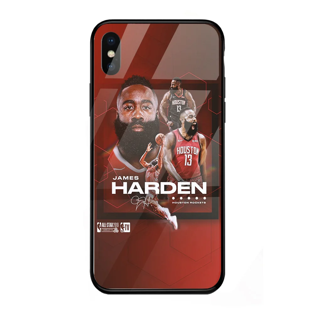 Модные звезды баскетбола из окрашенного закаленного стекла чехол-накладка на