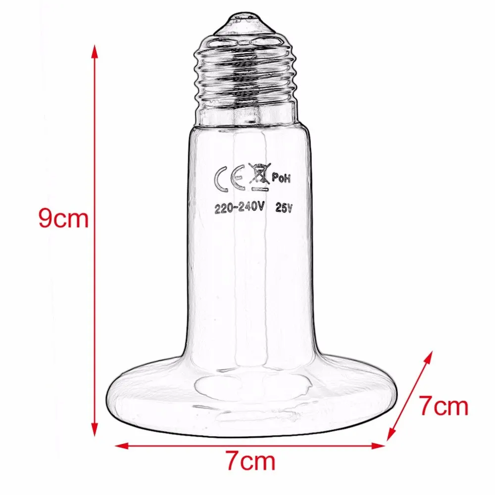 Керамическая лампа теплового излучателя 25 Вт/50 Вт/100 Вт без излучения светильник