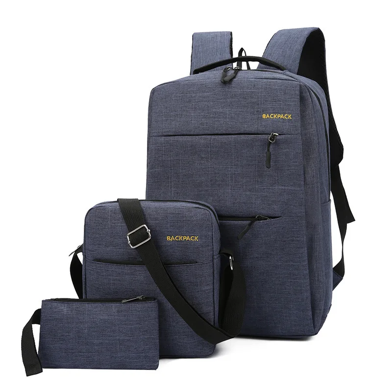 

Men's Business Backpack Bag Contracted Fashion Laptop Bag Manufacturer Of multi-functional Leisure Female Students three-piece S