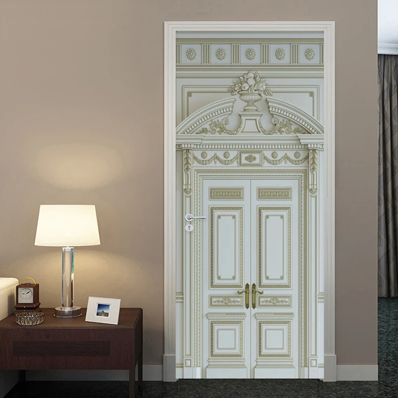 Высококачественная рельефная объемная дверная наклейка с глубокой текстурой