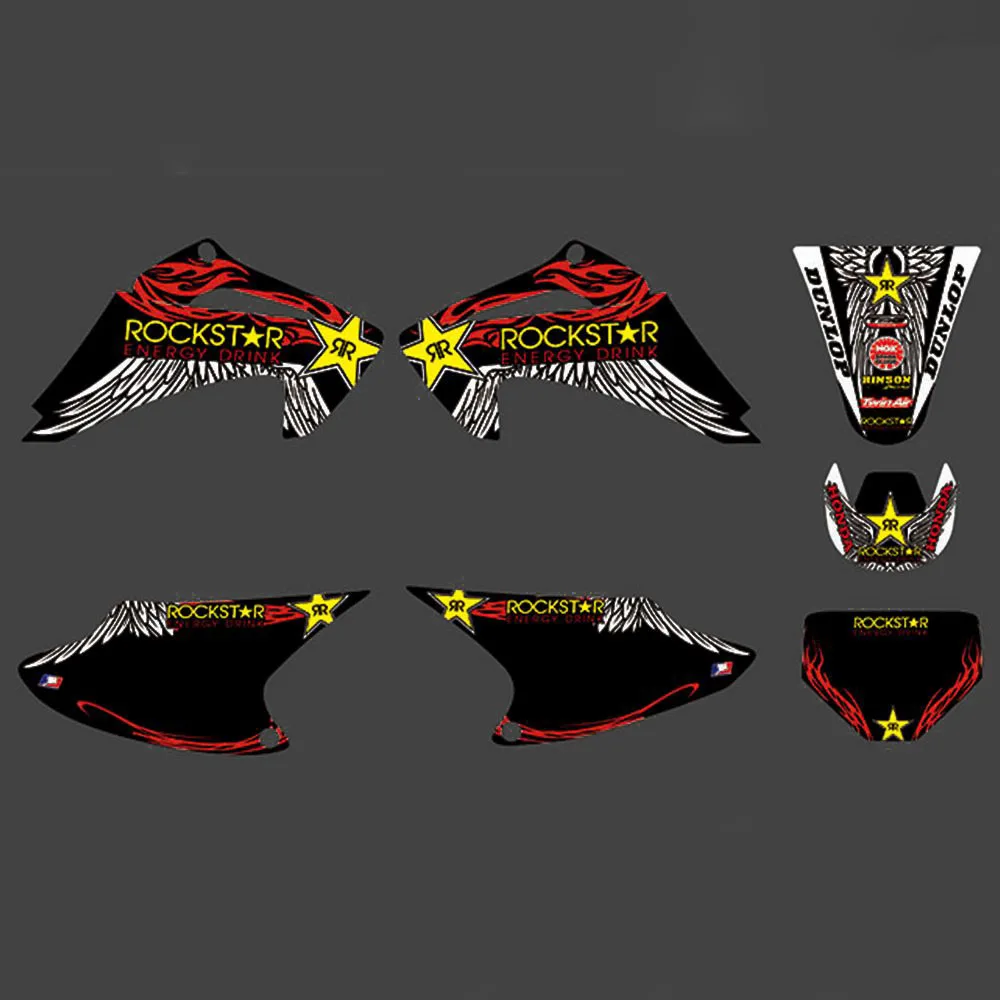 Полная графика наклейки мотоцикл фон пользовательский номер имя 3 м для HONDA CRF Trail