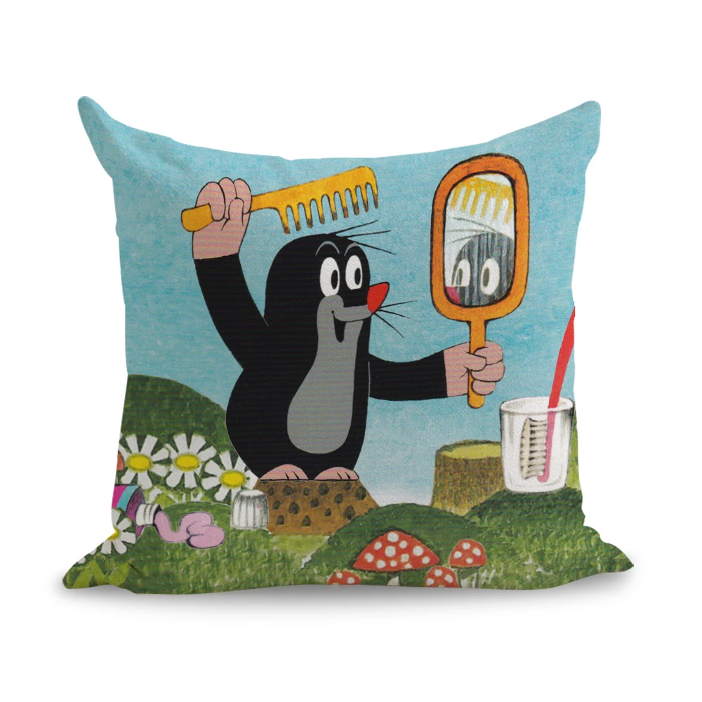 Чешская с героями комиксов крот моль Подушка евро крышки декоративные массажер