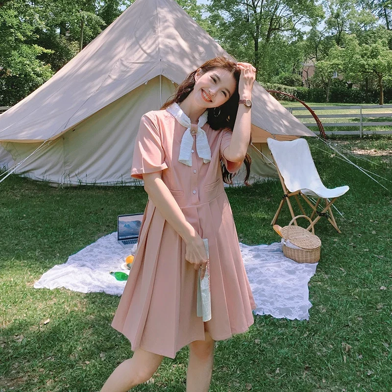 Хорошие данные о доставке 20 Лето 2021 г. Новое Стильное розовое платье 123A|Женские