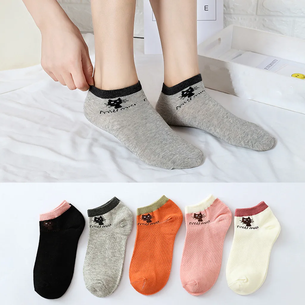 1 пара женские хлопковые носки с принтом носков Harajuku милые унисекс для