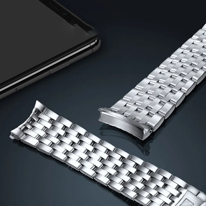 High Quality Stainless Steel Watch Bracelet Bands For DE VILLR 424 Watch , Watch Parts Butterfly Button Watch Straps 20mm enlarge