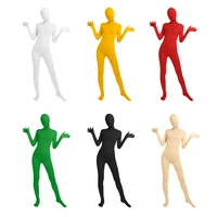 halloween anime unisex lycra cosplay costume all inclusive pure color tight jumpsuit second skin suit stage zipper bodysuit