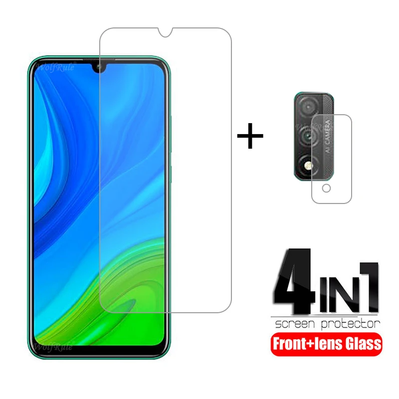 

4-in-1 For Huawei P Smart 2020 Glass For P Smart 2020 HD Tempered Glass For Huawei Y9S Y6S P40 Lite P Smart 2020 2019 Lens Glass