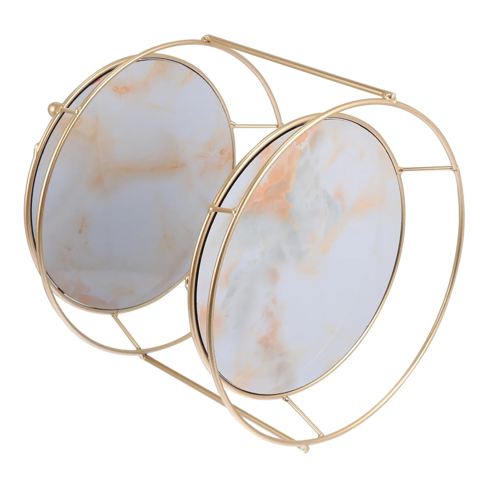 

1Pc Iron Art Double-layer Home Jewelry Rack Creative Cosmetics Storage Shelf