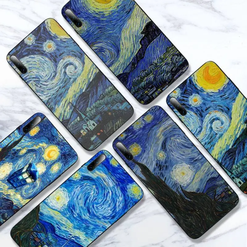 

Paintings Starry Night Van Gogh Phone Case for Huawei nova 3i E 4 5i 5Z 6-5G 7 Pro Se Y5 Y6 Y7 Y8 Y9 Prime Cover Fundas Coque